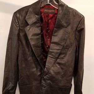 Vintage YVES SAINT LAURENT MEN'S Leather Jacket